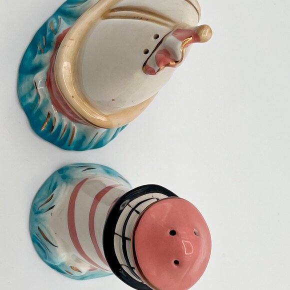 Salt and Pepper Shaker Blue Sky‎ Clayworks Heather Goldminc Lighthouse Sailboat - Picture 5 of 8